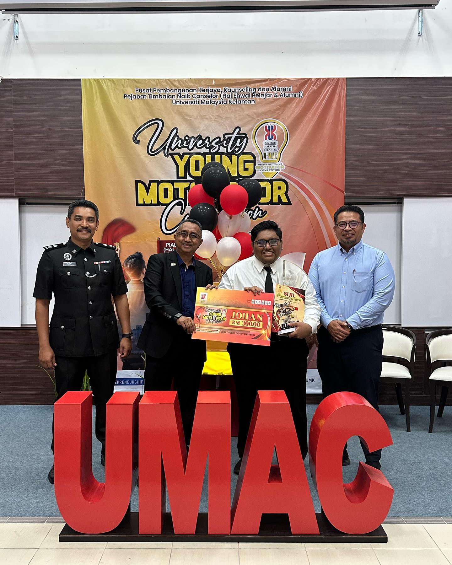 MAJLIS PENYAMPAIAN HADIAH UNIVERSITY YOUNG MOTIVATOR COMPETITION (UMAC) 2023